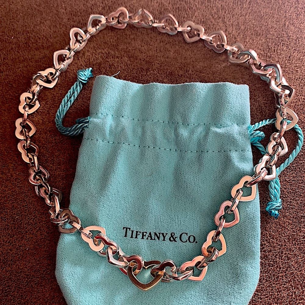 Tiffany & Co. Two-Tone Heart-Link Necklace